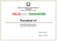 Attestato Italia Innovatori per Tecnobad 